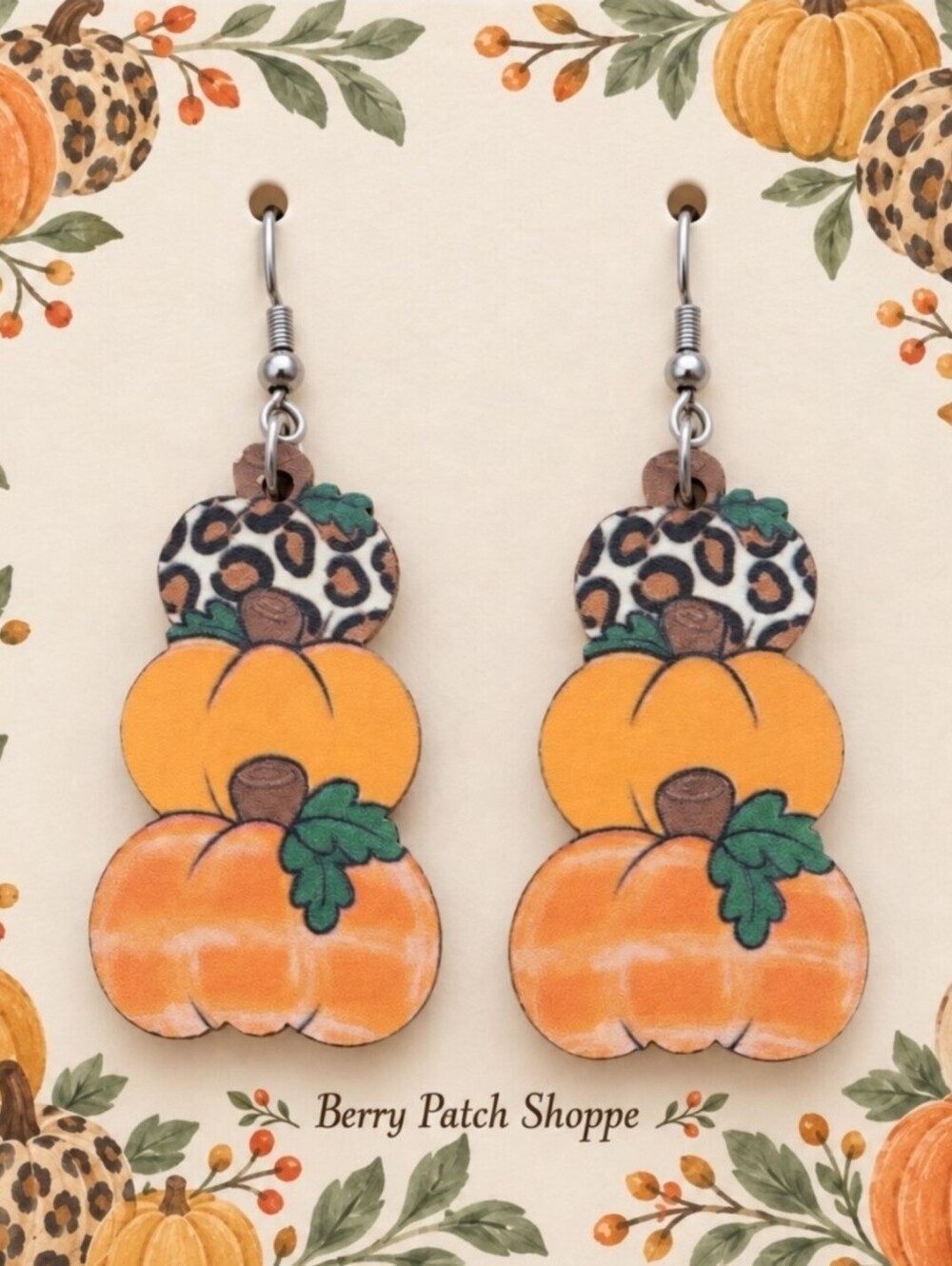 Fall Thanksgiving Pumpkin Earrings